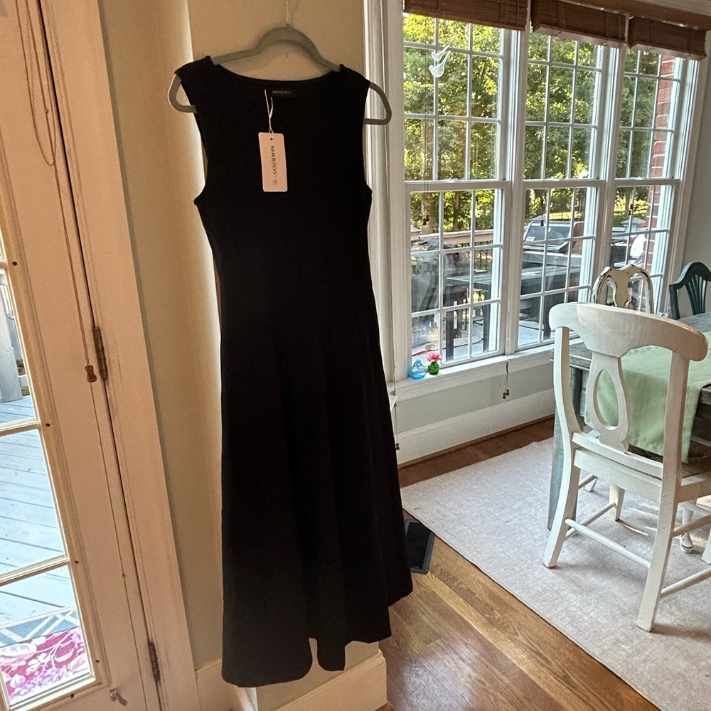 Sleeveless A-Line Midi Dress, Stretchy Knit, Formal Cocktail Wear NWT - Picture 11 of 12
